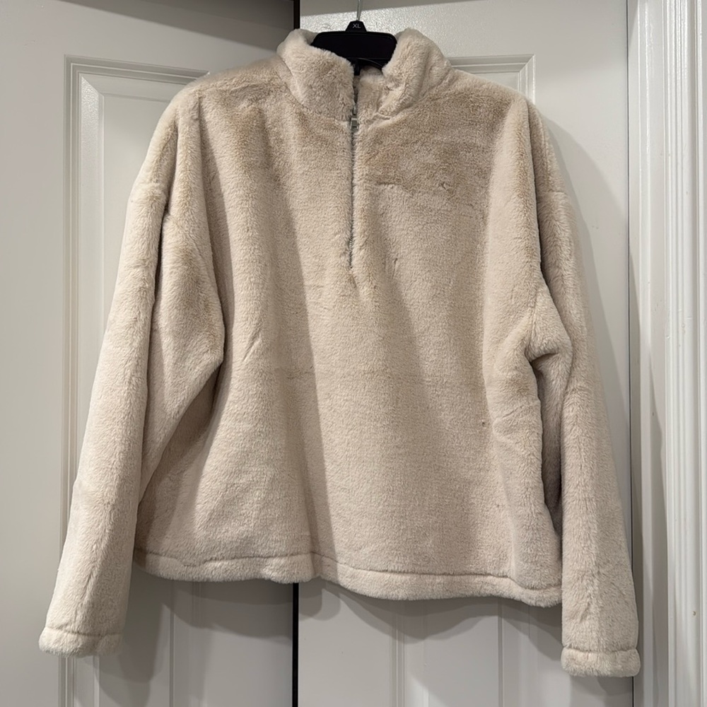 NWT. Super soft tan quarter zip. A New Day, from Target. Size large